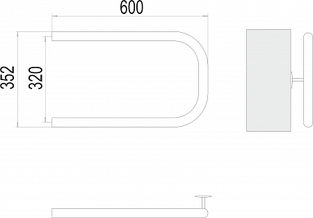 П-обр AISI 32х2 320х600 Полотенцесушитель  TERMINUS Калуга - фото 3