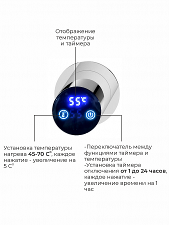 Аккорд П5 500х800 электро Полотенцесушитель TERMINUS Нержавеющая сталь Калуга - фото 4