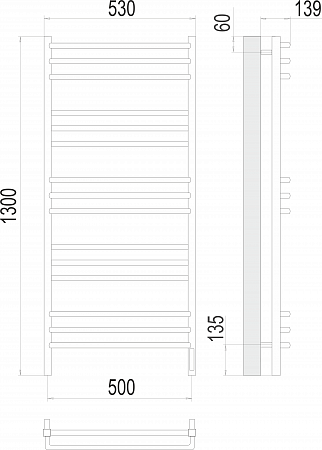 Соренто П15 500х1300 электро (sensor quick touch) Полотенцесушитель  TERMINUS Калуга - фото 3