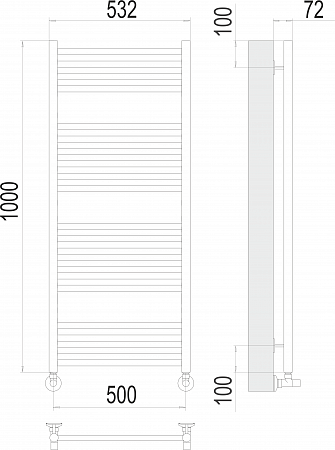 Аврора П20 500х1000 Полотенцесушитель  TERMINUS Калуга - фото 3