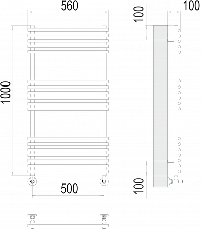 Ватра П18 500х1000 Полотенцесушитель  TERMINUS Калуга - фото 3