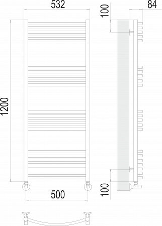 Классик П22 500х1200 Полотенцесушитель  TERMINUS Калуга - фото 3