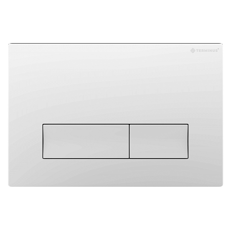 Клавиша смыва для инсталляции Terminus Classic кнопка прямоугольник цвет белый Калуга - фото 1