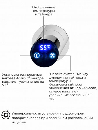 Рондо П2 350х760 электро Полотенцесушитель TERMINUS Нержавеющая сталь Калуга - фото 5