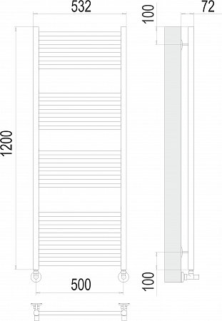 Аврора П22 500х1200 Полотенцесушитель  TERMINUS Калуга - фото 3