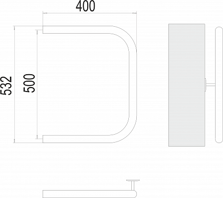 П-обр AISI 32х2 500х400 Полотенцесушитель  TERMINUS Калуга - фото 3